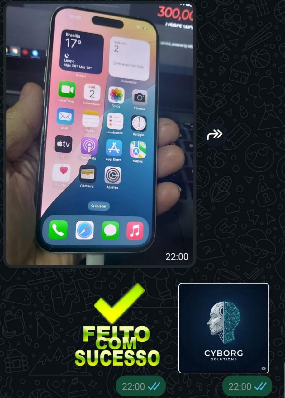 Comprovação Desbloqueio (BYPASS) iPhone 15 Pro